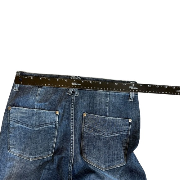 Judy Blue Los Angeles Denim Jeans Womens Size 11/30 Blue Frayed Hem Wide Leg - Picture 5 of 7